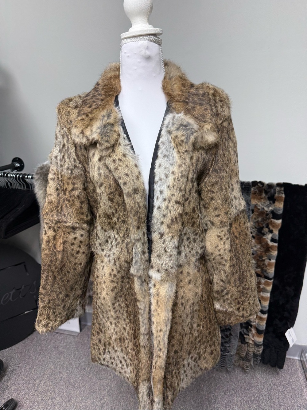 REAL RABBIT FUR COAT